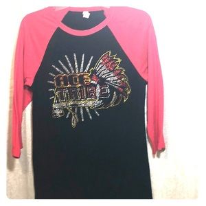 3/4 length BLING tee by Bella CANVAS Sz S